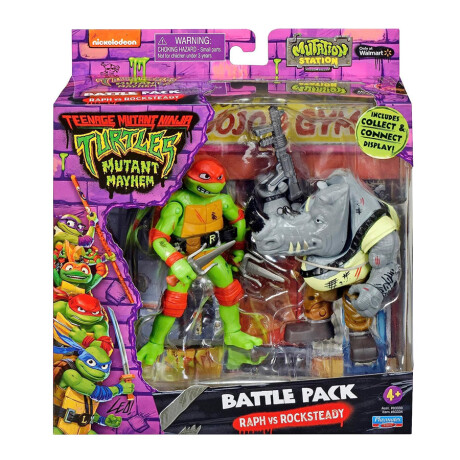 Raphael vs Rocksteady Battle Pack • Tortugas Ninja TMNT Raphael vs Rocksteady Battle Pack • Tortugas Ninja TMNT