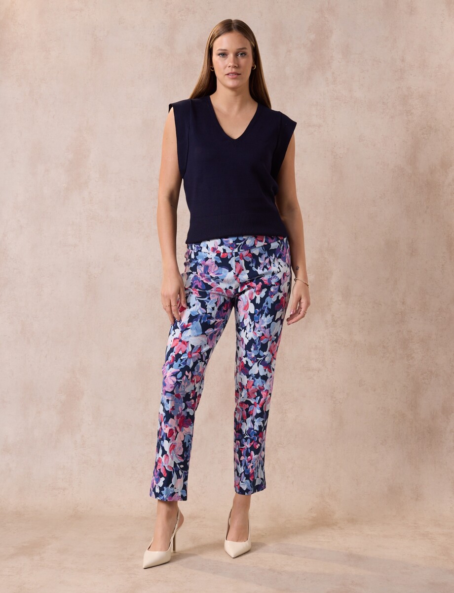 Pantalon Print - Multi/azul 