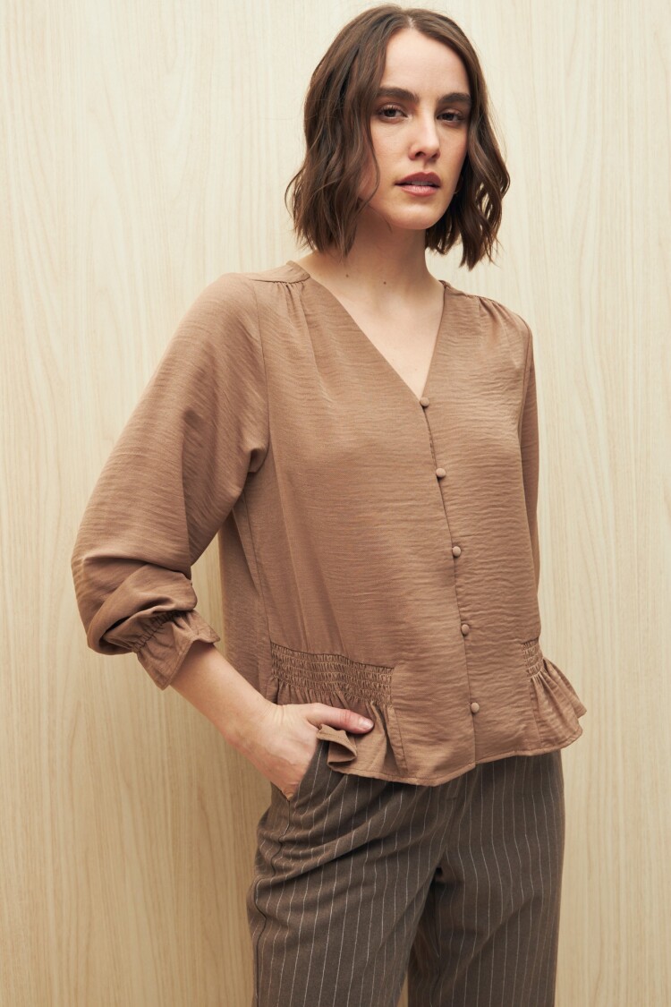 CAMISA BRISA Marron