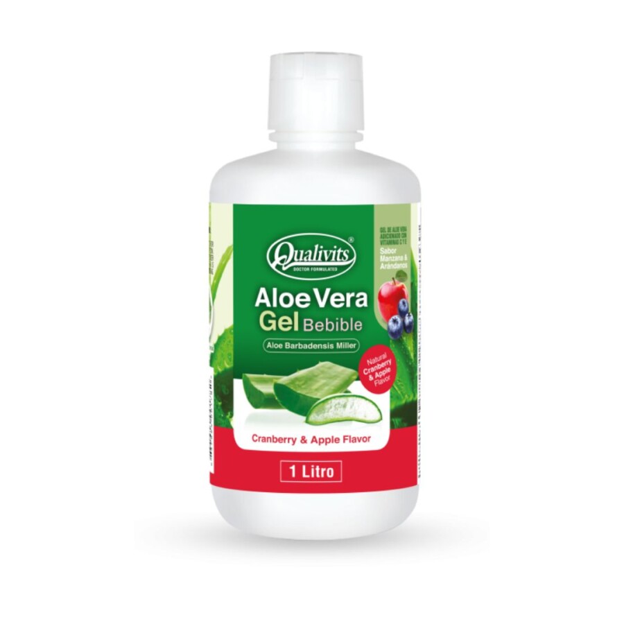 Aloe Vera Gel Bebible Arándano y Manzana - Qualivits Aloe Vera Gel Bebible Arándano y Manzana - Qualivits