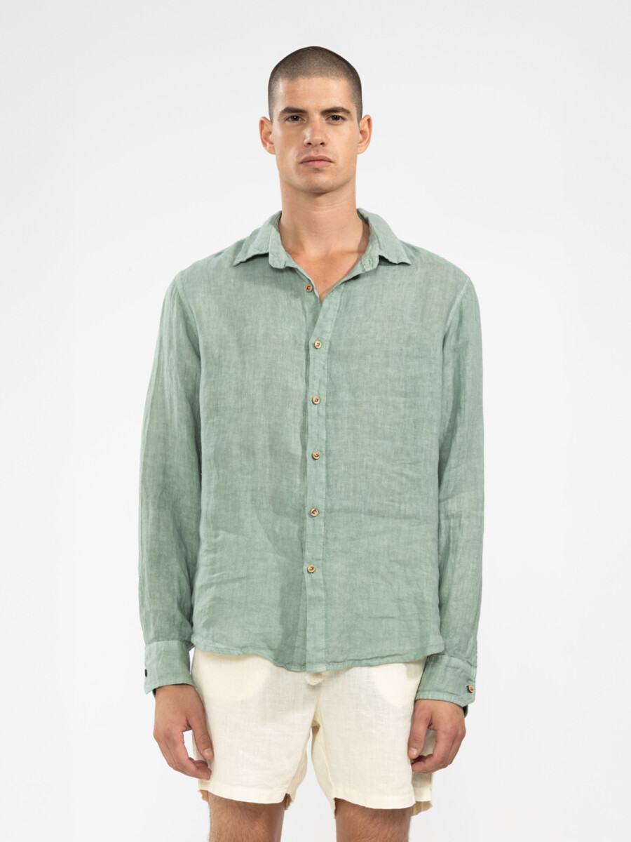 100% LINEN LONG SLEEVE SHIRT 