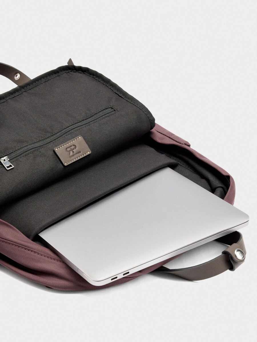 Mochila Para Portátil Hasta 14" De Nylon burdeos