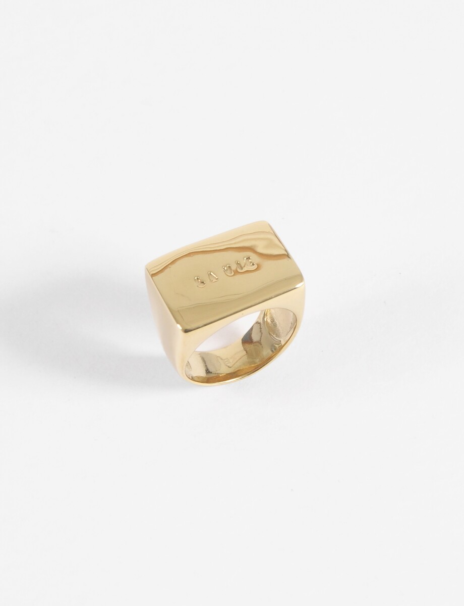 Anillo bold la vie acero - dorado 