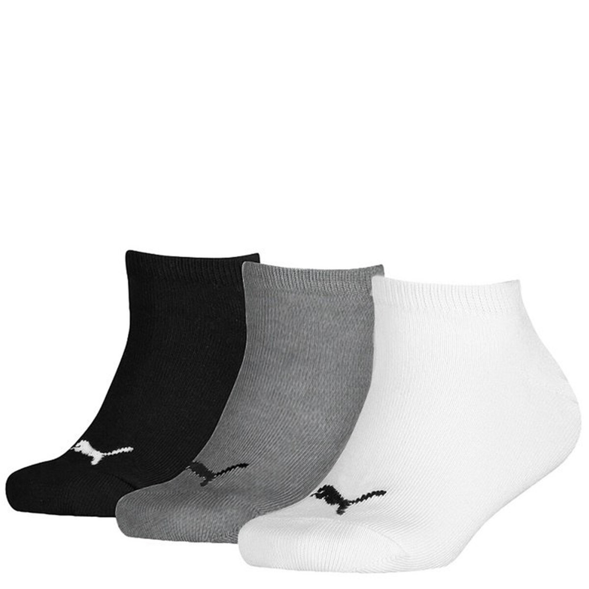 Medias de Hombre Puma x3 Invisible - Gris - Blanco - Negro 