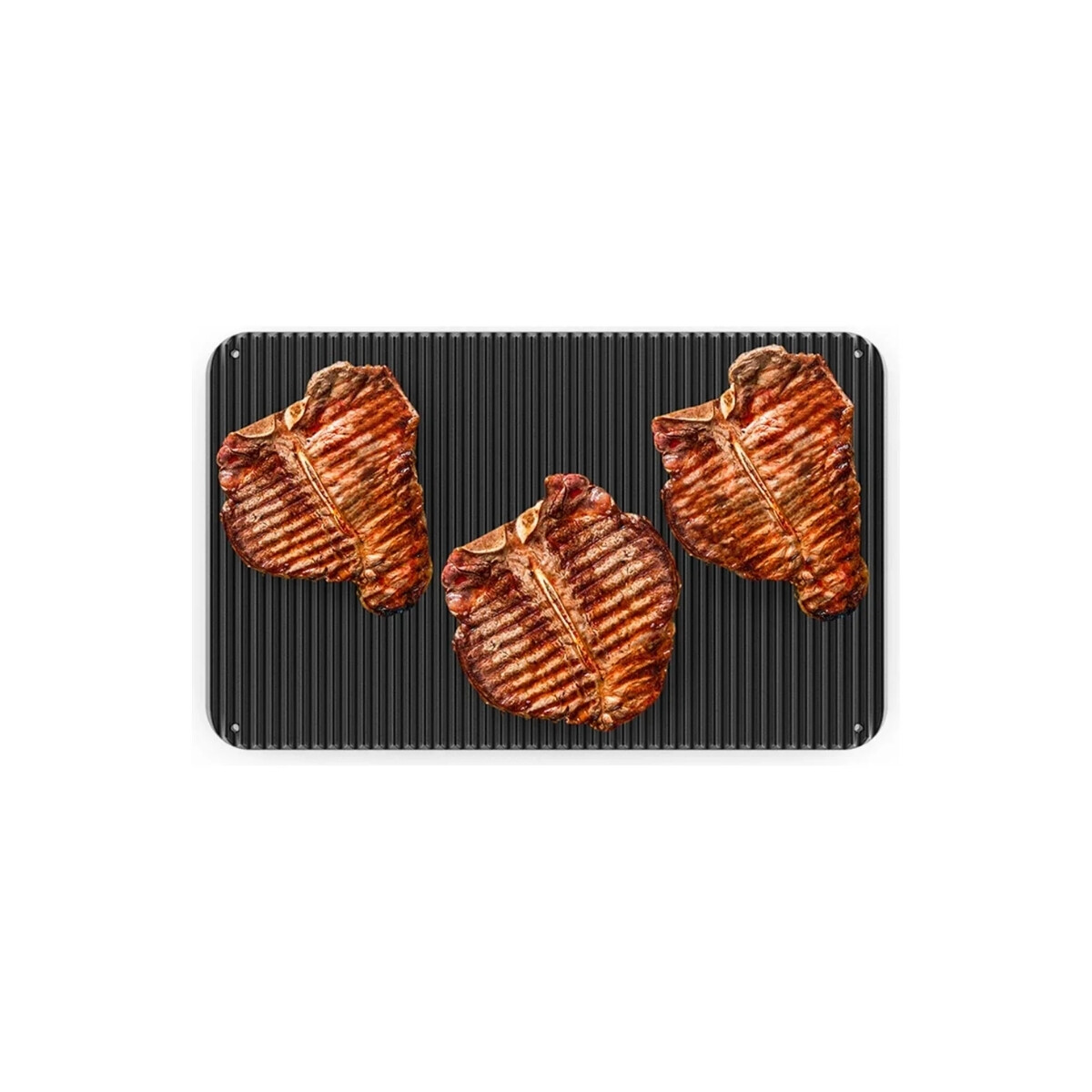 Plancha Lisa y Ranurada de Aluminio Antiadherente GN 1/1 