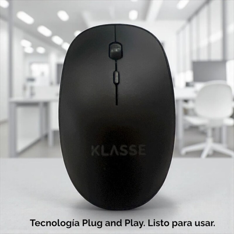 Mouse Inalámbrico Klasse Óptico 2.4GHz USB Negro Mouse Inalámbrico Klasse Óptico 2.4GHz USB Negro