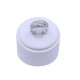 Anillo oro 18k blanco con brillantes baguette y redondos. Anillo oro 18k blanco con brillantes baguette y redondos.