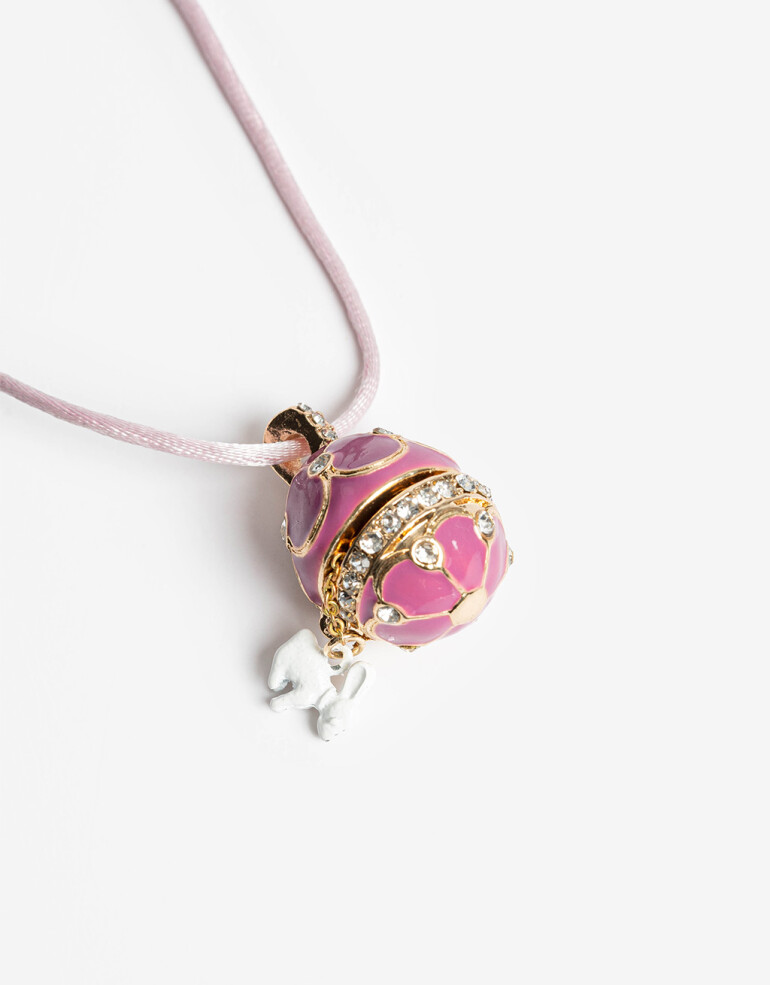 Collares Cortos Color Collar Para Niñas Con Locket - Dorado