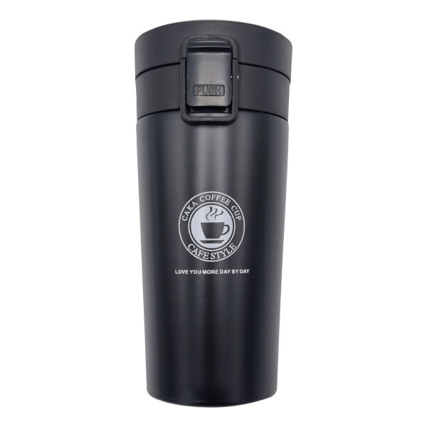 Vaso Térmico Mug 380ml Con Tapa Taza Jarra Calidad Variante Color Negro