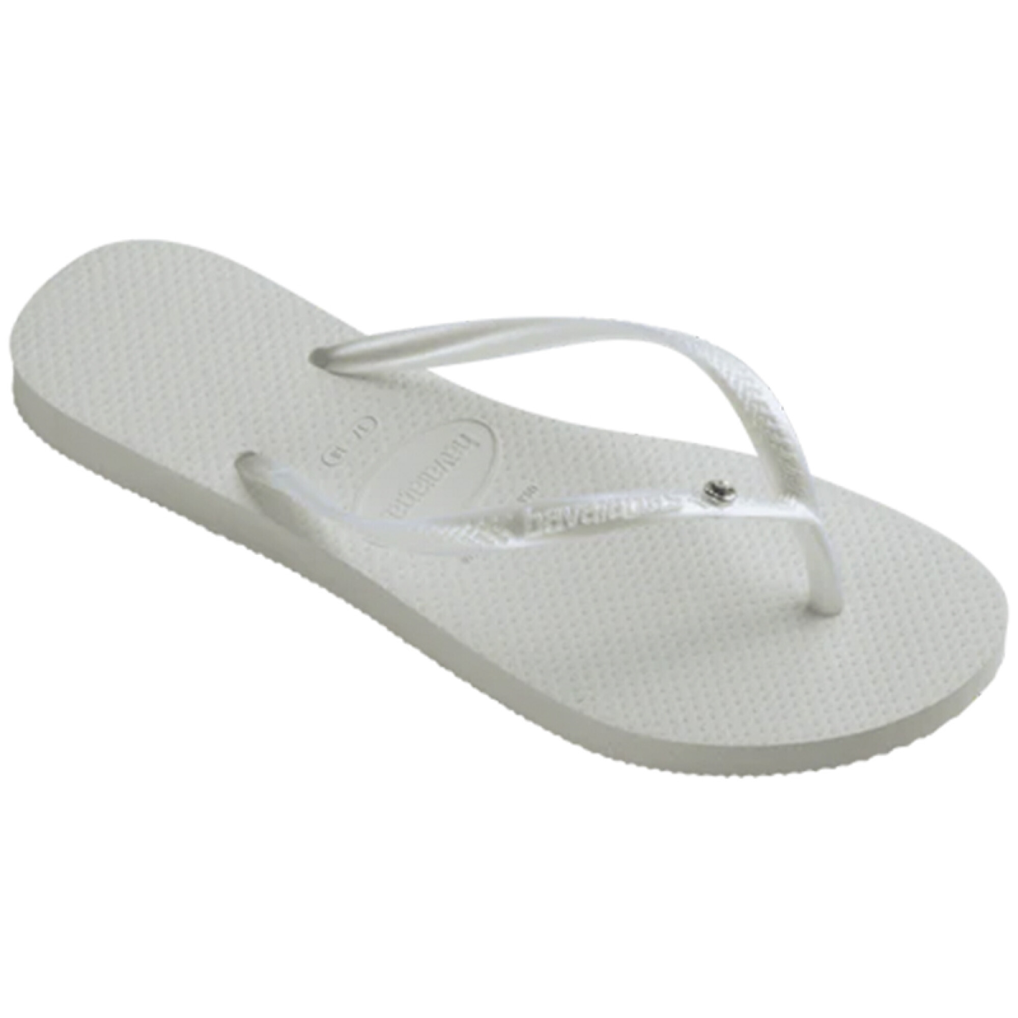 Ojotas Havaianas Slim Crystal Swarovski II Blanco — Havaianas