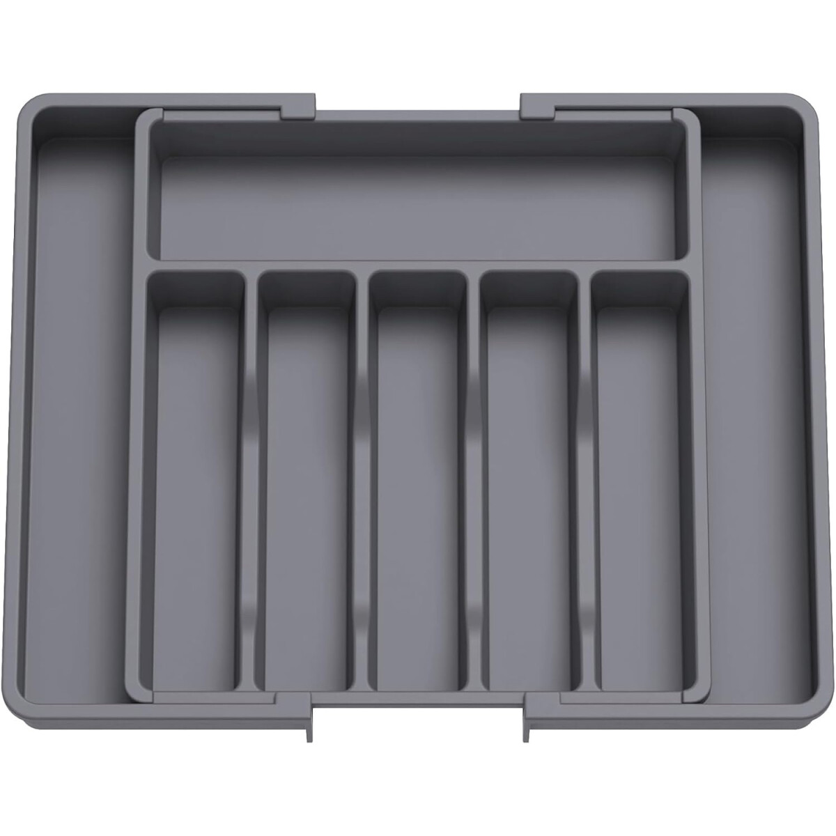 Organizador Cubiertos Extensible Cajon Utensilios Cubertero IMBACK Gris 