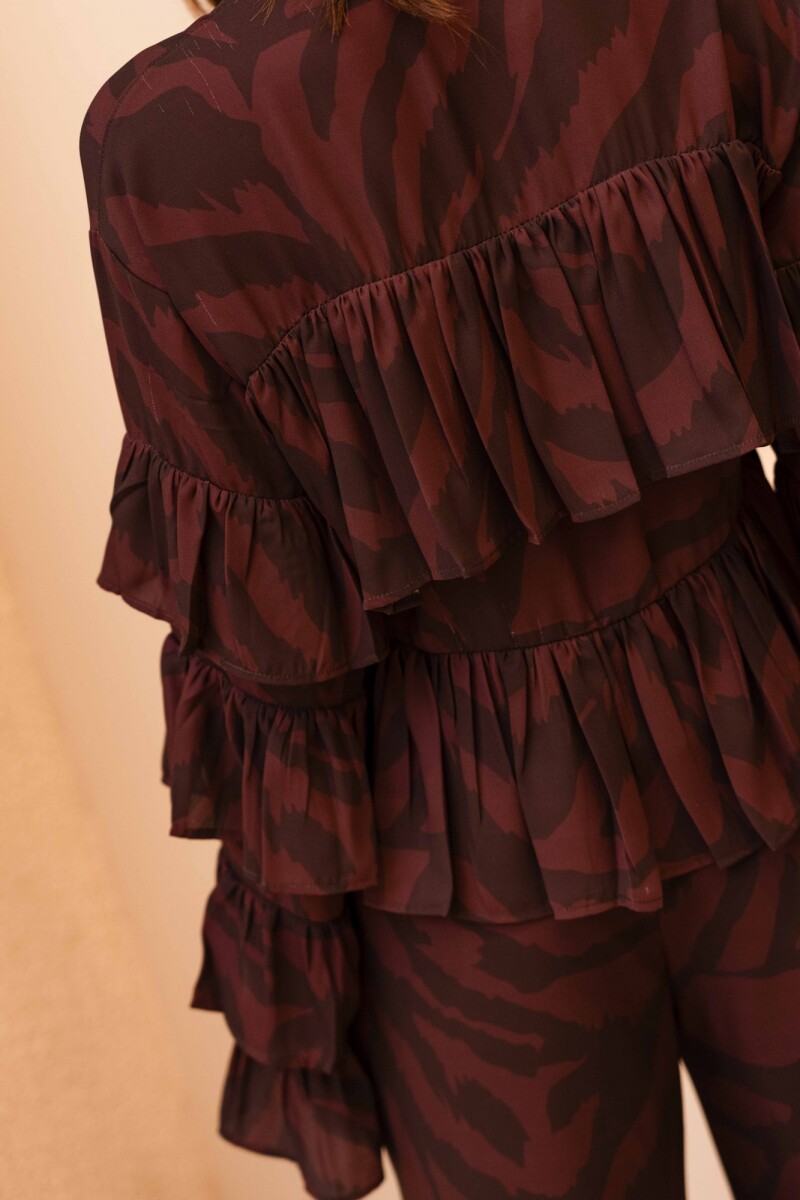 BLUSA SAVANNA ROUGE NATURAL ZEBRA BLUSA SAVANNA ROUGE NATURAL ZEBRA