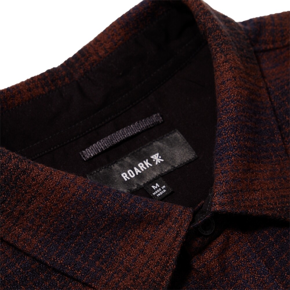 Camisa Roark Crossroads Flannel Hombre Dark Brown