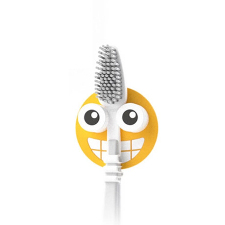 Soporte De Cepillo Dental Emoji Amarillo