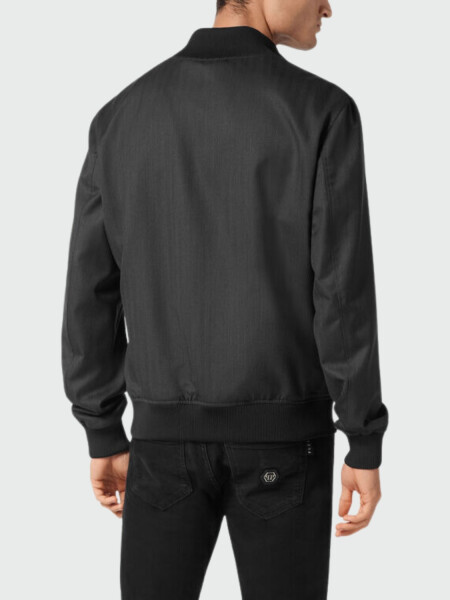 PHILIPP PLEIN - chaqueta bomber negra de lana Negro