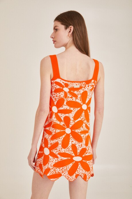 VESTIDO FLOWER NARANJA