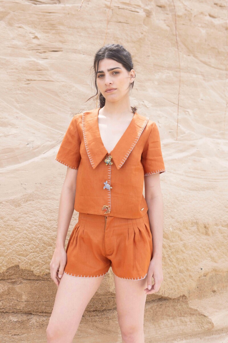 SHORT BOAT DETAIL Camel