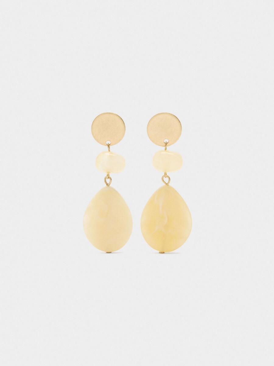 Pendientes Largos Efecto Piedra multicolor