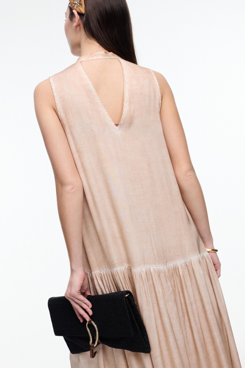 VESTIDO HALTER Beige