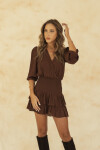 VESTIDO VALENTINA MINI BROWN VESTIDO VALENTINA MINI BROWN