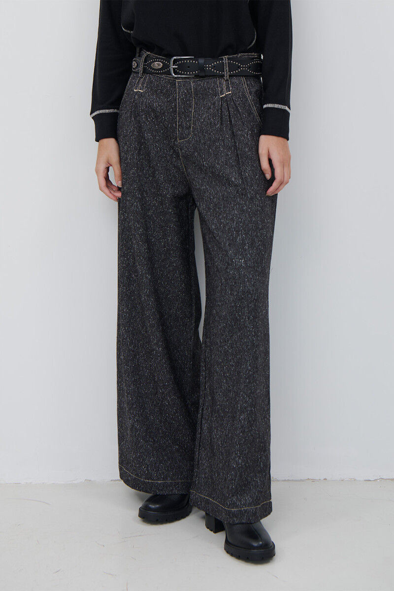 PANTALON MINI ESPIGA NEGRO