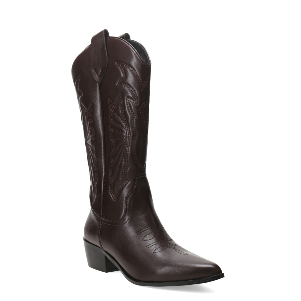 Botas de Mujer Miss Carol EDNA tejana con diseño en la caña MissCarol - Bordó 