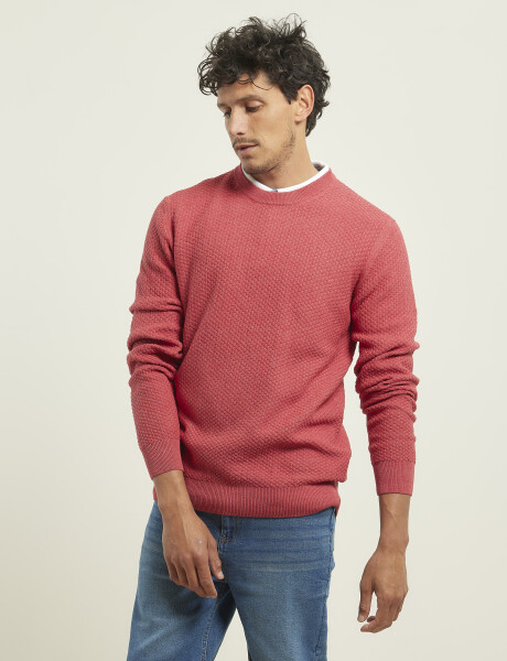 Sweater Punto Fino Harrington Label Coral