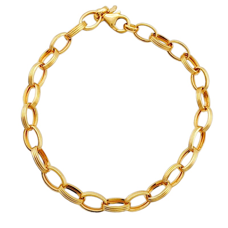 Pulsera Eslabones-Oro bajo-Sin Piedra-PU8002 sinpiedra