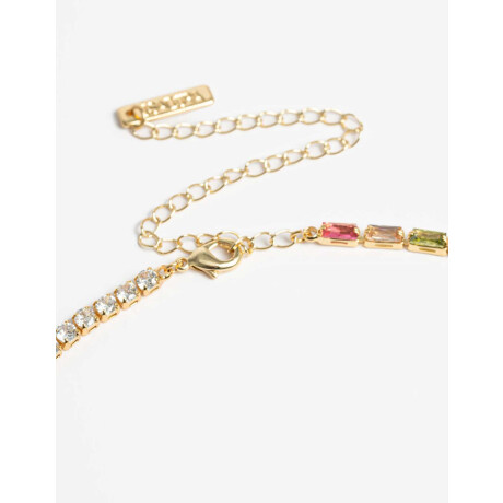 Collar Con Cubic Zirconia Dorado