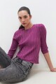 Sweater canale lurex cereza