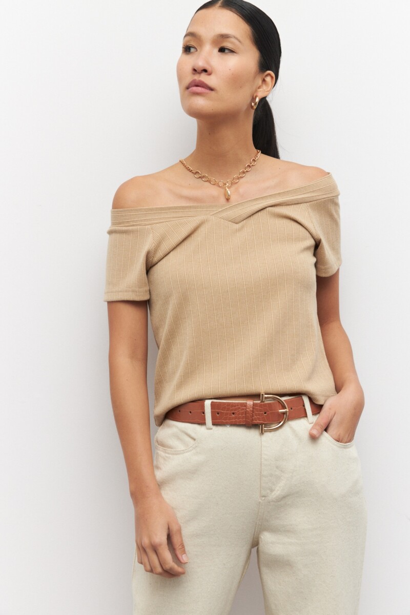 TOP ISIDRO Beige Melange