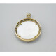 Medalla estilo antiguo, platino, oro 18K, diamantes y nácar cristo Medalla estilo antiguo, platino, oro 18K, diamantes y nácar cristo