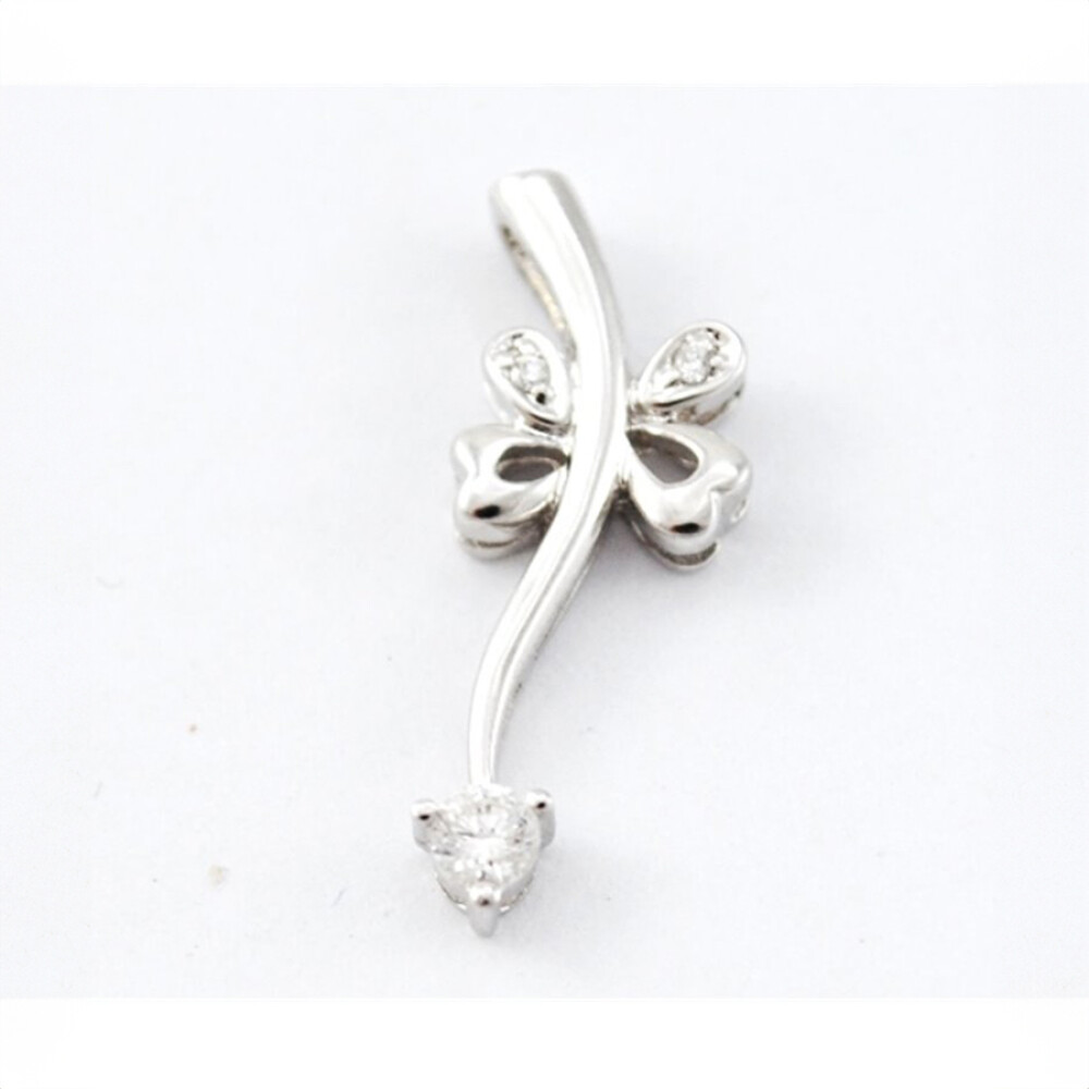 Dije Oro Blanco 18 K Y Brillantes Dije Oro Blanco 18 K Y Brillantes