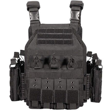 Chaleco táctico VT-6026-3 con liberación rápida Negro