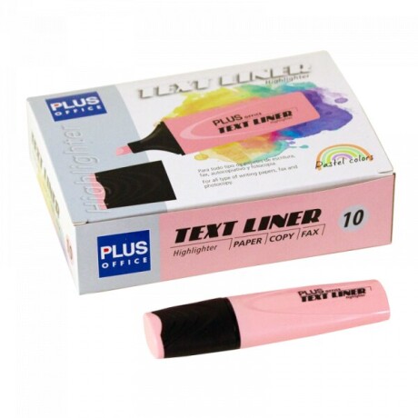 Resaltador Pastel Textliner Plus Office x10 Rosado Pastel