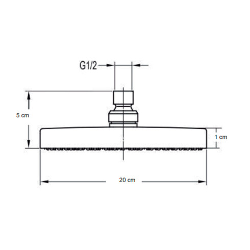ROSETA ACERO INOXIDABLE MATE CON LUZ LED VEINTE CM 000