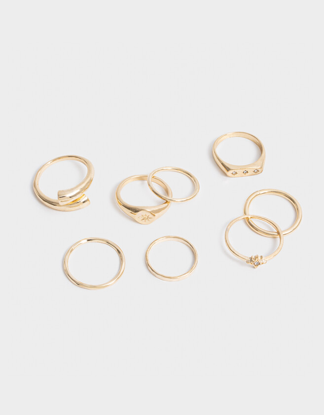 Sets Anillos Metal diferenciado Anillos Sets De Metal - Dorado
