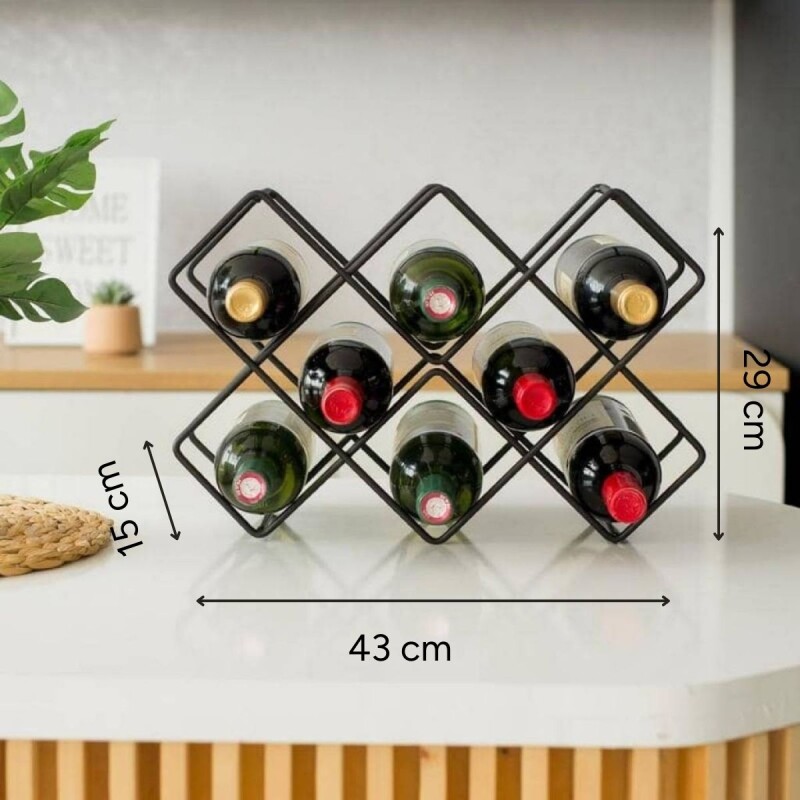Vinera de hierro para 8 botellas Vinera de hierro para 8 botellas