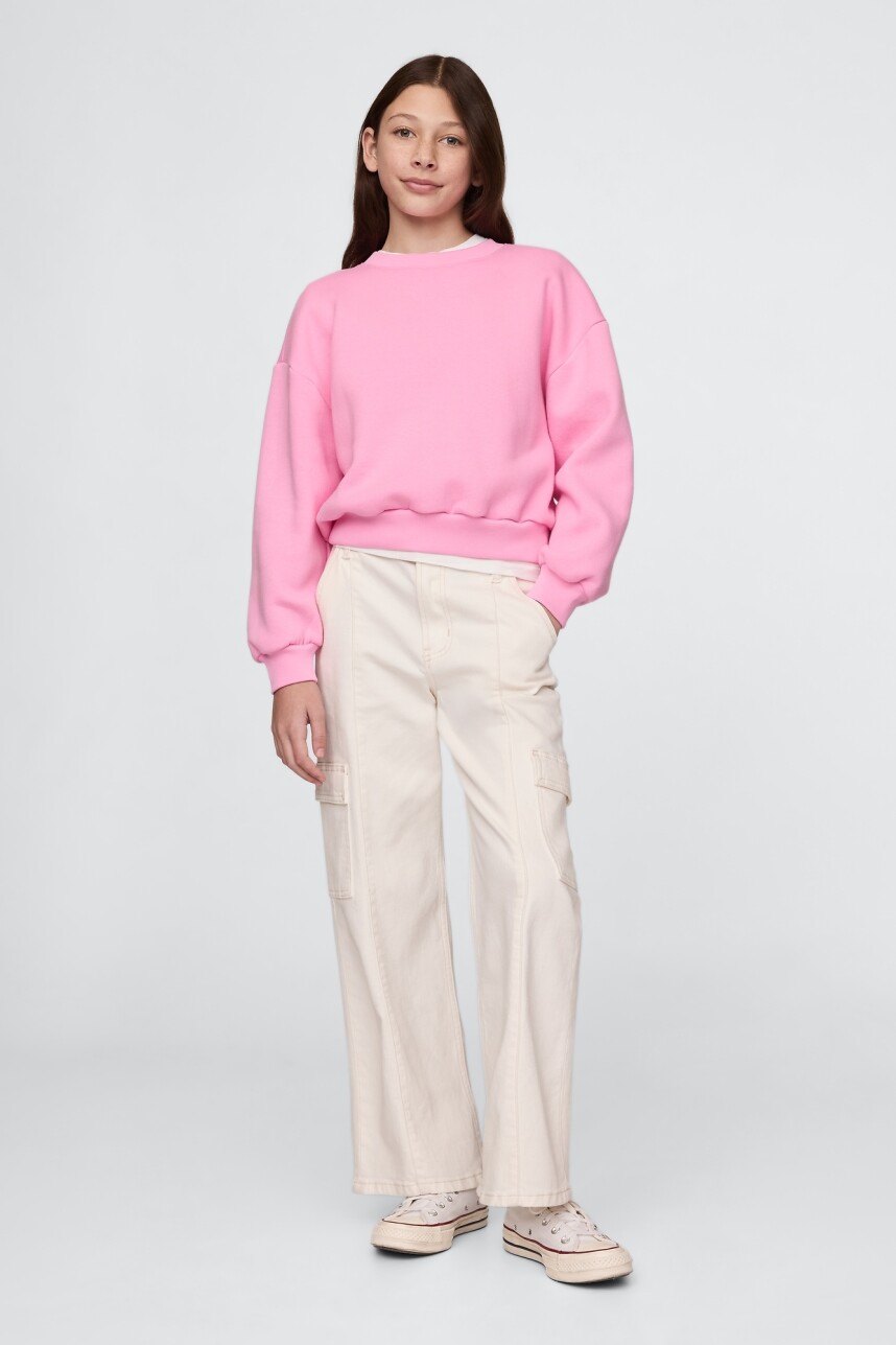 Buzo Deportivo Logo Gap Niña Parisian Pink