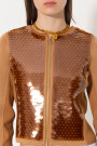 HOODIE SEQUINS Caramelo