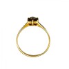 Anillo Flor-Oro Bajo-Piedra Zafiro y Zirconia-AN8125 conpiedra