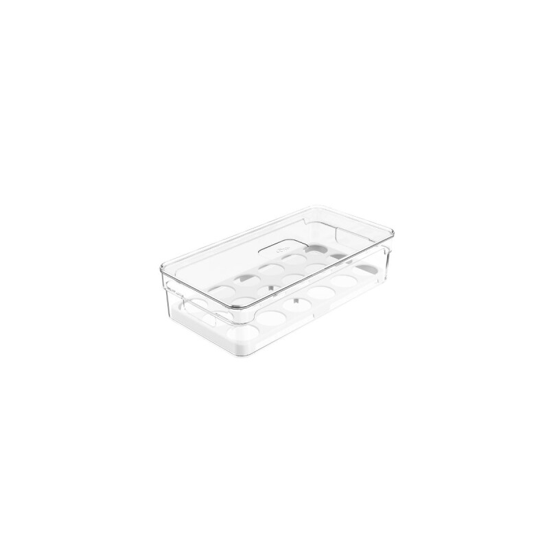 Huevera Organizador de huevos Clear Fresh 18 un. Blanco OU Huevera Organizador De Huevos Clear Fresh 18 Un. Blanco Ou