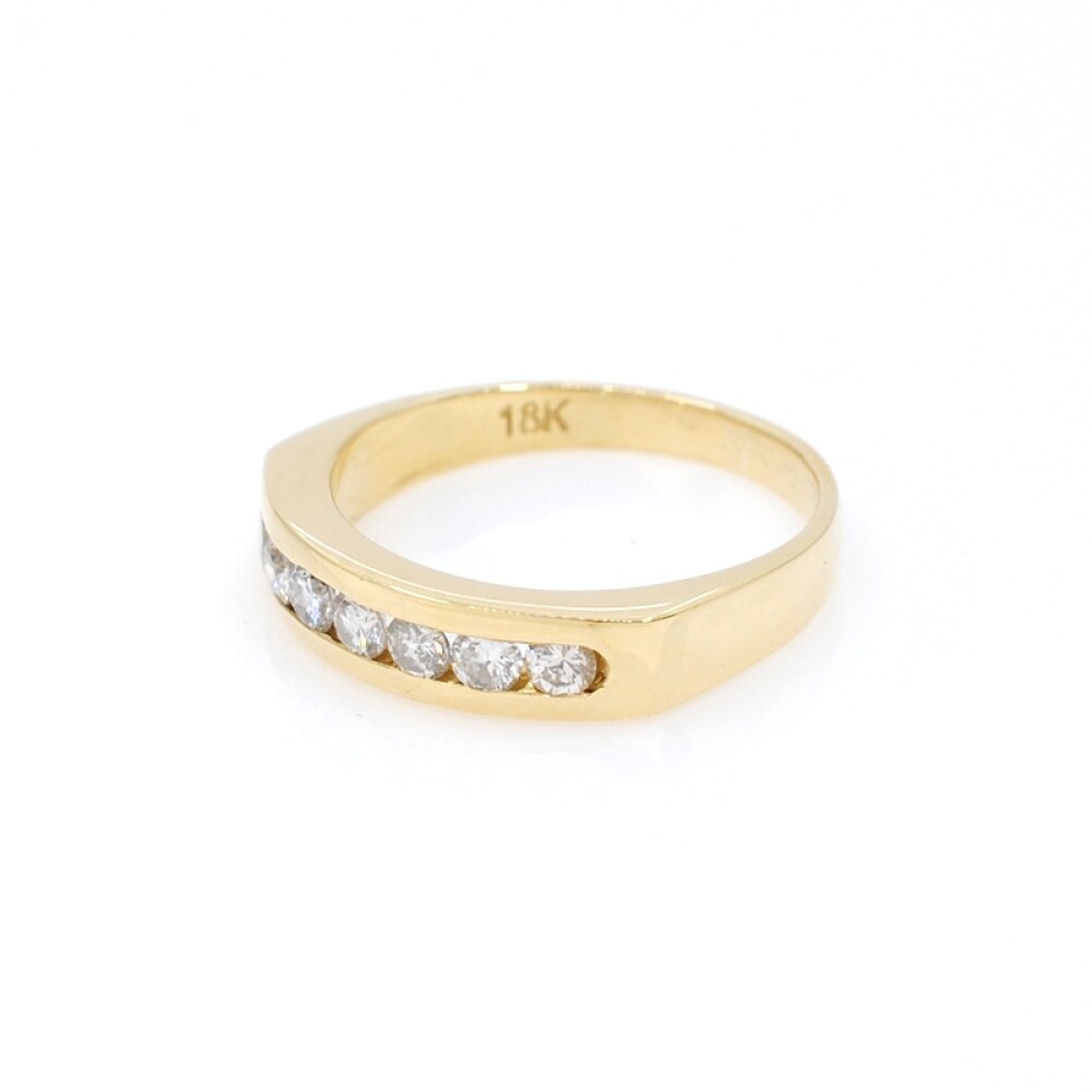 Anillo en oro 18k amarillo y 7 brillantes Anillo en oro 18k amarillo y 7 brillantes
