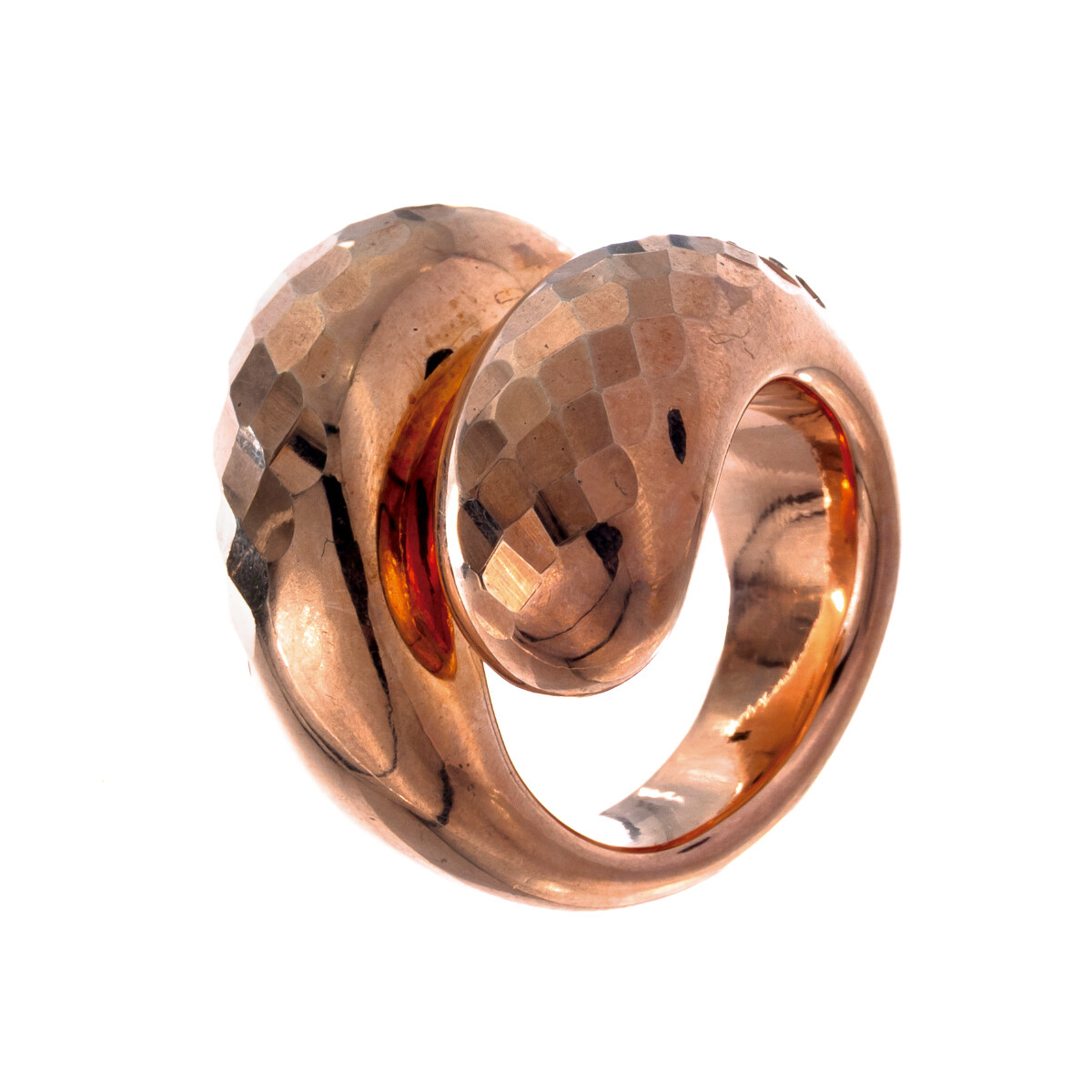 Anillo de plata 925 con baño de oro rosado. 