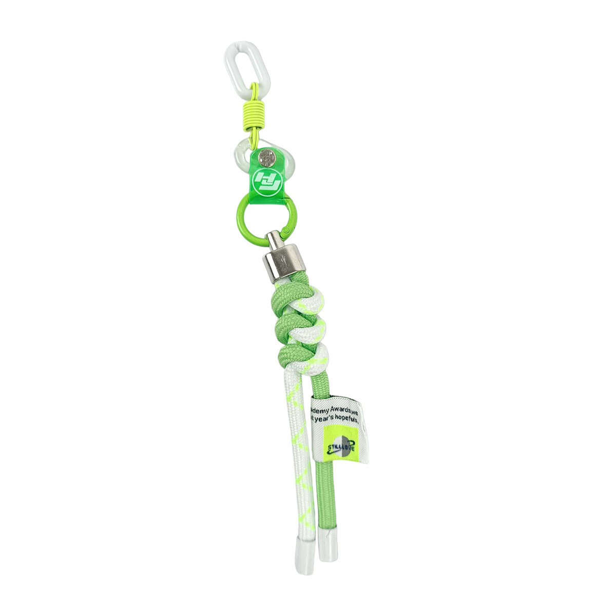 Llavero con cordones de colores - Verde 