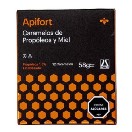 Apifort x12 caramelos Propóleo y miel