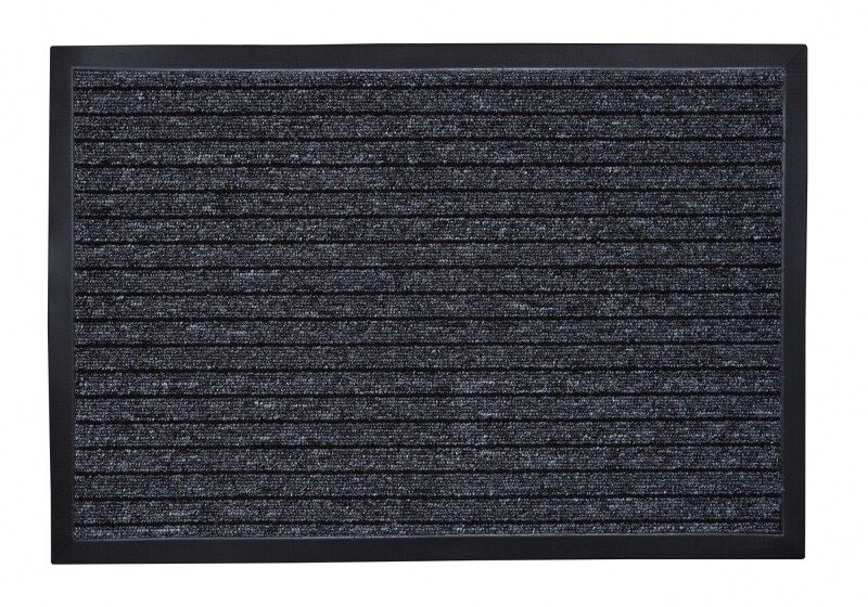 FELPUDO DRY & CLEAN 90130 FELPUDO DRY & CLEAN 5060 GRIS CON BORDE NEGRO 90X130CM