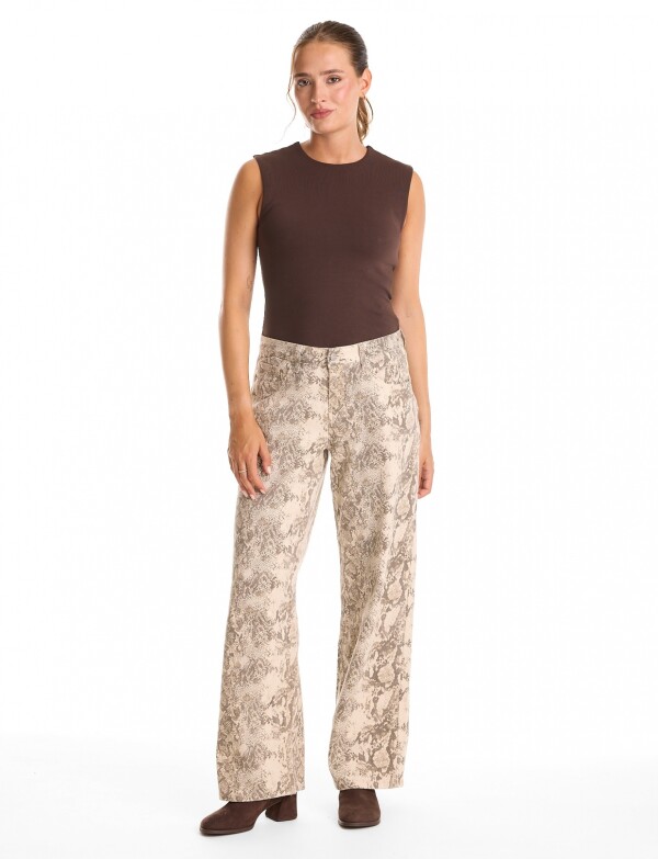 Jean Printed MULTI/BEIGE