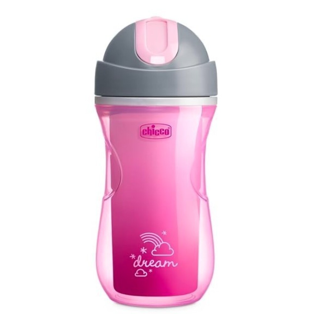 Vaso sorbito termico chicco 14m+ rosa