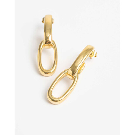 Aros Colgantes Cortos Metal Dorado